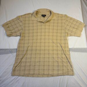 Van Heusen Men's Polo Shirt Medium Hatching Striped Workwear Golf Activewear